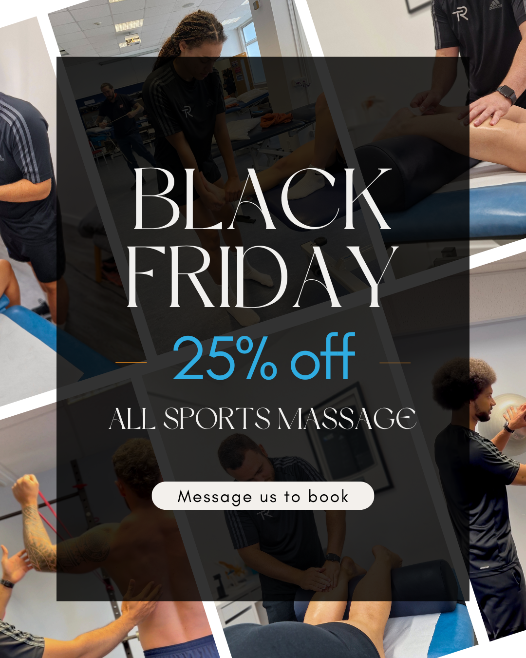 Black Friday Deal for sports massage and physiotherapy
